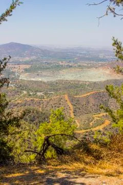Open pit mine Cyprus Stock Photos