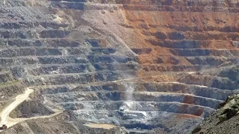 Open pit mining area, has very professional structural capabilities. Video stock 255186841