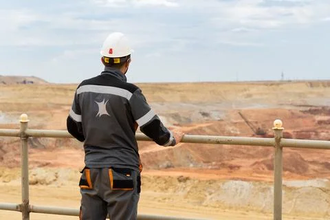 Open pit for mining bauxite Stock Photos