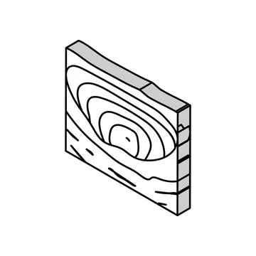 Open pit mining copper production isometric icon vector illustration Stock Illustration