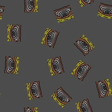 Open pit mining copper production vector seamless pattern Stock Illustration