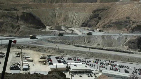 Open pit mining Stock Footage