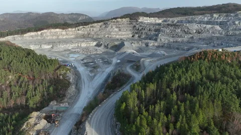 Open pit mining operation in Stavanger Norway Europe Stock Footage 293853548