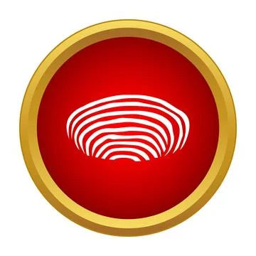 Open pit mining quarry symbol icon in red circle Illustrazione stock
