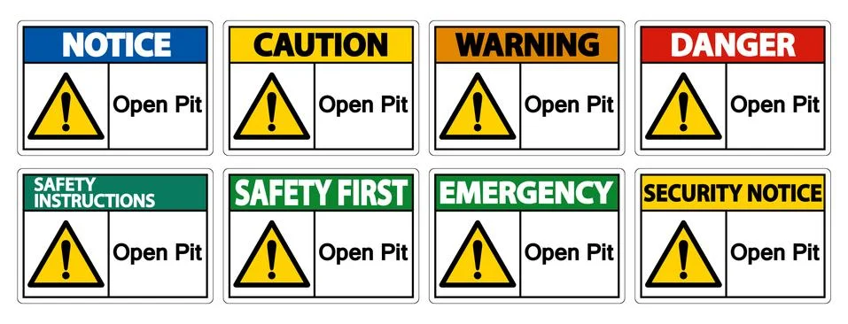 Open Pit Sign Isolate On White Background,Vector Illustration EPS.10 イラスト素材