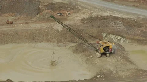 Open Pit Tin Mine in SE Asia Stockbeeldmateriaal 64803257
