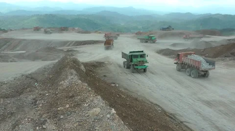 Open Pit Tin Mine in SE Asia Stock-Footage 64803277