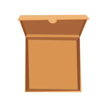 Open pizza box vector illustration delivery service craft isolated on background Stock Illustration