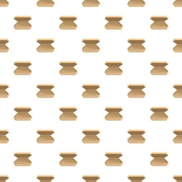 Open pizza boxes forming seamless pattern background Stock Illustration