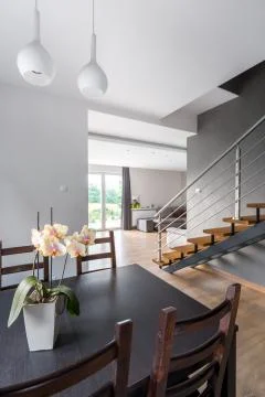 Open plan home interior Foto stock