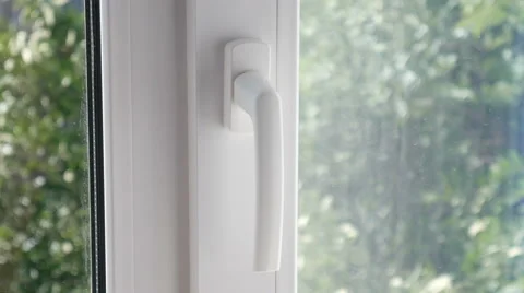 Open the plastic Window Stock Footage 66341036