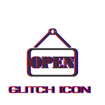 Open plate icon flat. Stock Illustration