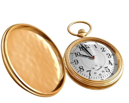 Open pocket watch Stock Illustration