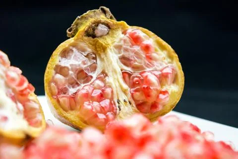 Open pomegranade composition Stock Photos
