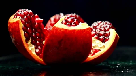 Open Pomegranate Stock Footage 46735911
