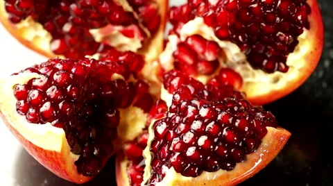 Open pomegranate rotating Stock Footage 45268983