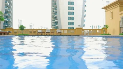 Open pool with shining water Video stock 75845928