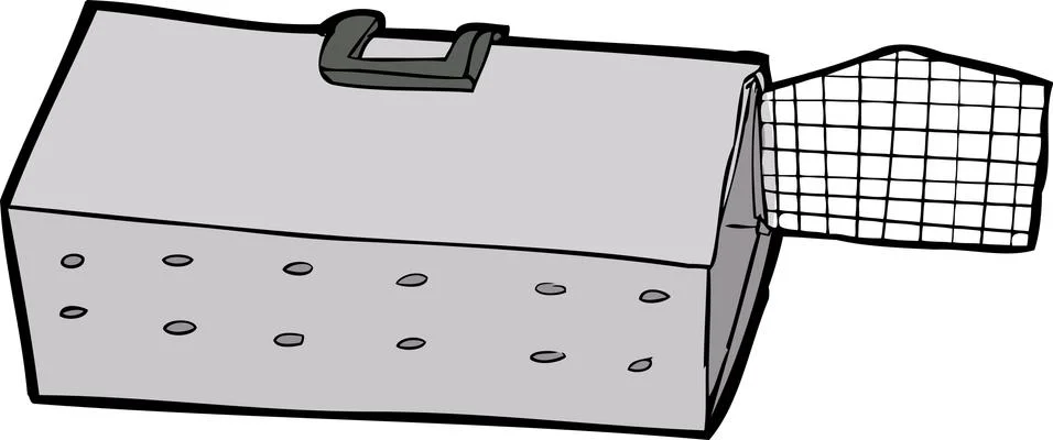 Open Portable Cage Stock Illustration
