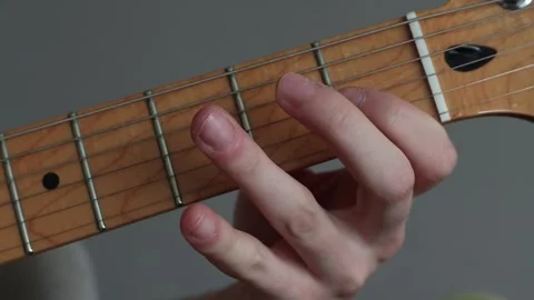 Open position scale on electric guitar Stock Footage 333389282