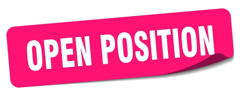 Open position sticker. open position label 스톡 일러스트