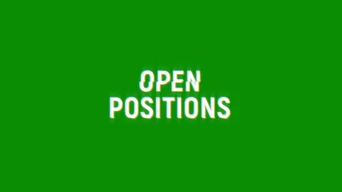 Open positions text glitch animation effect abstract on black background Stock Footage 313020571