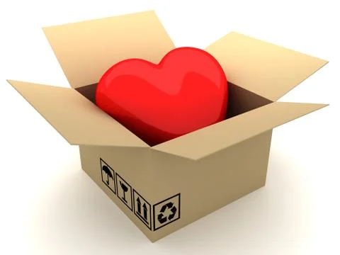 Open the post box and the heart Illustrazione stock