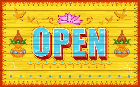 Open Poster Stock Illustration