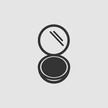 Open powder icon flat. Stock Illustration