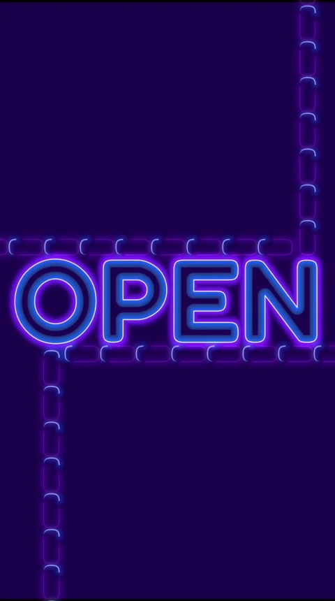 Open purple neon vertical Stock-Footage 306946346