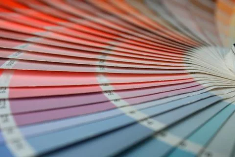 Open RAL pantone sample colors catalogue 스톡 사진