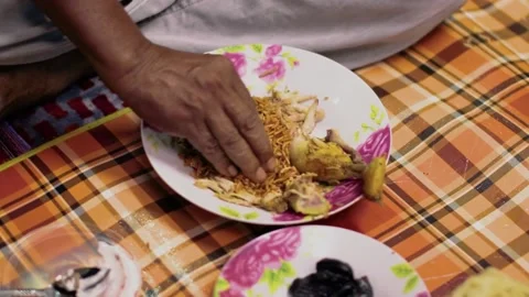 Open ramadan dinner 3 Stock Footage 152747761