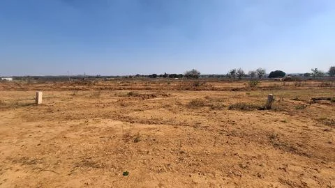 Open Real Estate Plot and Vacant Land for Development in India Stock Photos