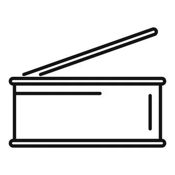 Open rectangular tin can preserving food Stock Illustration