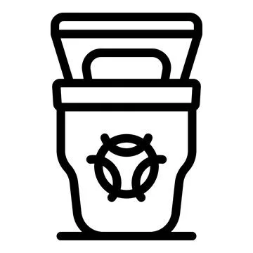 Open recycling bin displaying recycling symbol, emphasizing responsible waste Stock Illustration