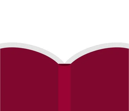 Open red book back isolated. Vector illustration Stock Illustration