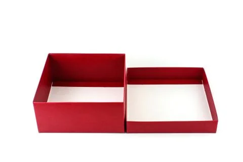 Open red box Fotos Stock