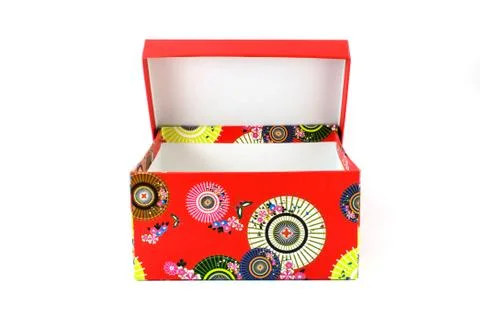 Open red box Fotos Stock