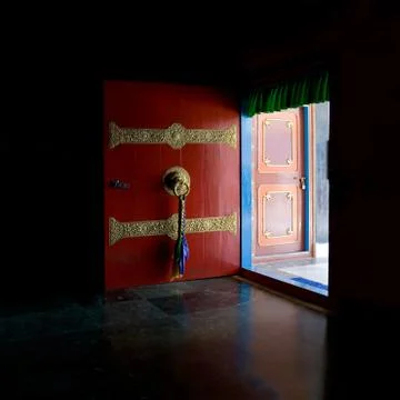 Open the red door Stock Photos