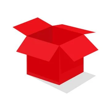 Open Red Gift Box. Enter to Win Prizes. Vector Illustration Illustrazione stock