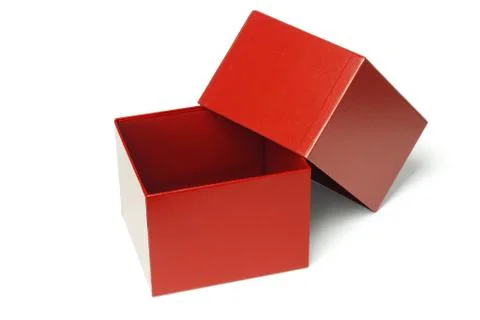 Open red gift box Stock Photos