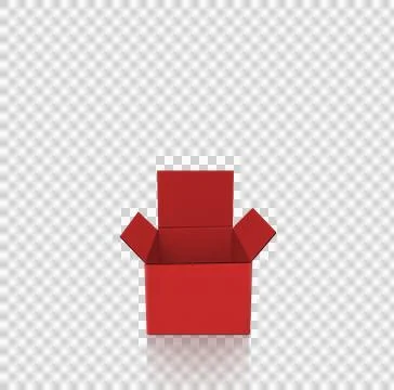Open the red gift boxes, transparent background イラスト素材