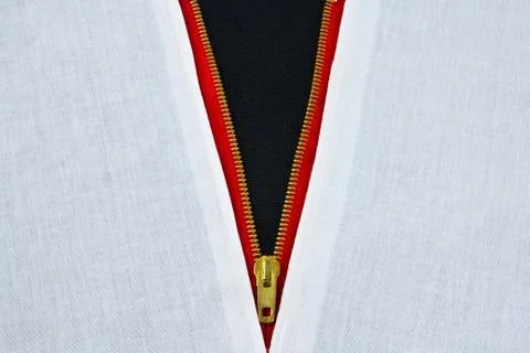 Open red zipper Stock Photos