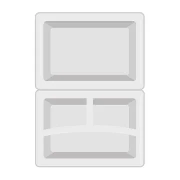 Open refrigerator door empty vector illustration Stock Illustration