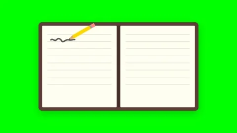 Open Reservation Ledger with Graphite Pencil Writing Table Number on Chroma.. Stock Footage 346612723