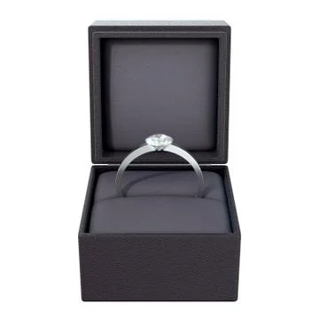 Open Ring Box Isolated Stock Illustration