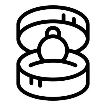 Open ring case with a ring inside isolate on white background 스톡 일러스트