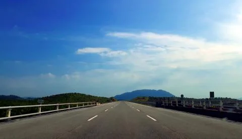Open road during daylight Stock Photos