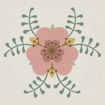 Open rose flower Stock Illustration