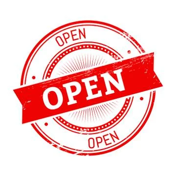 Open round stamp Stock-Illustration