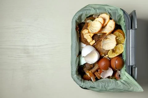 Open rubbish bin. Stock Photos